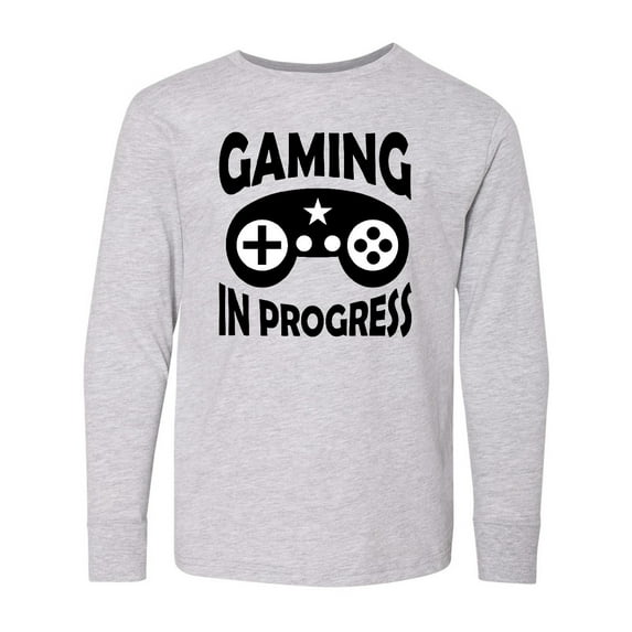 Inktastic Gaming in Progress Gamer Long Sleeve Youth T-Shirt