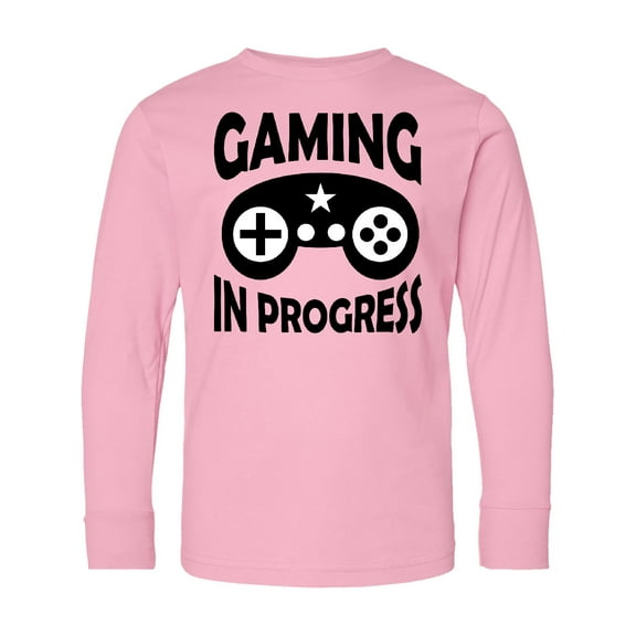 Inktastic Gaming in Progress Gamer Long Sleeve Youth T-Shirt