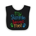 thumbnail image 1 of Inktastic Gammie Loves Me Grandkids Boys or Girls Baby Bib, 1 of 4