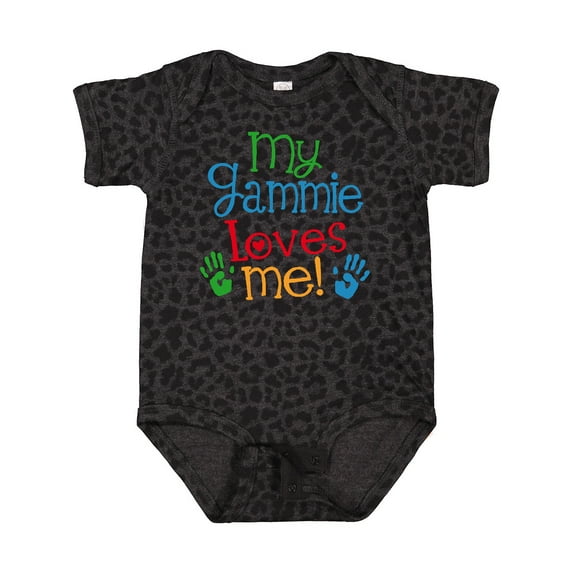 Inktastic Gammie Loves Me Grandkids Boys or Girls Baby Bodysuit