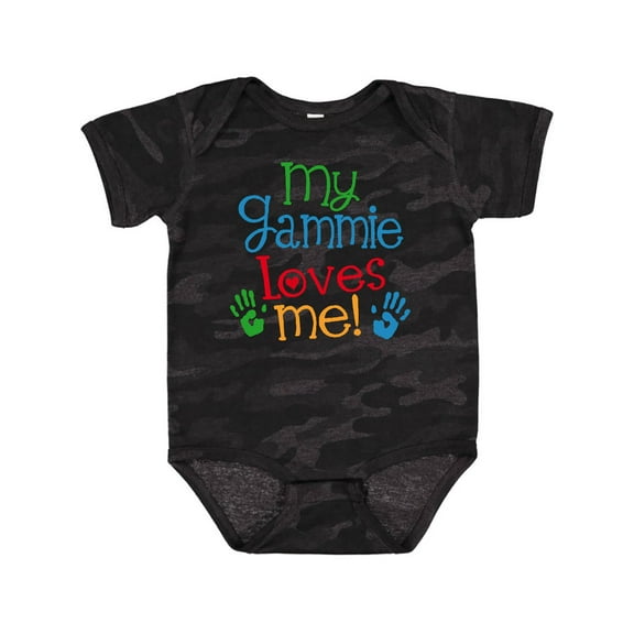 Inktastic Gammie Loves Me Grandkids Boys or Girls Baby Bodysuit