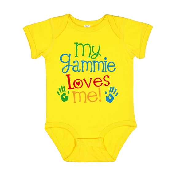 Inktastic Gammie Loves Me Grandkids Boys or Girls Baby Bodysuit