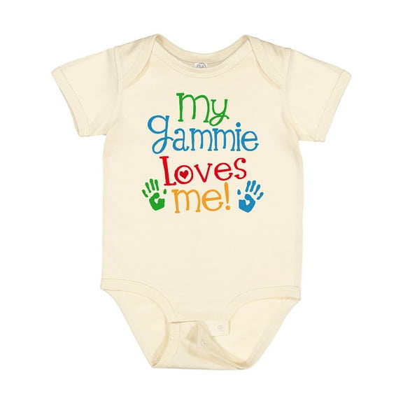 Inktastic Gammie Loves Me Grandkids Boys or Girls Baby Bodysuit