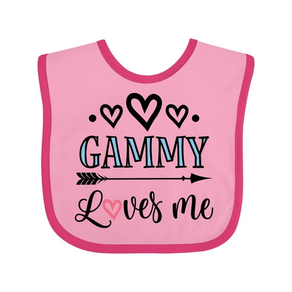 Inktastic Gammy Loves Me Grandchild Girls Baby Bib