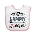 thumbnail image 1 of Inktastic Gammy Loves Me Grandchild Girls Baby Bib, 1 of 4