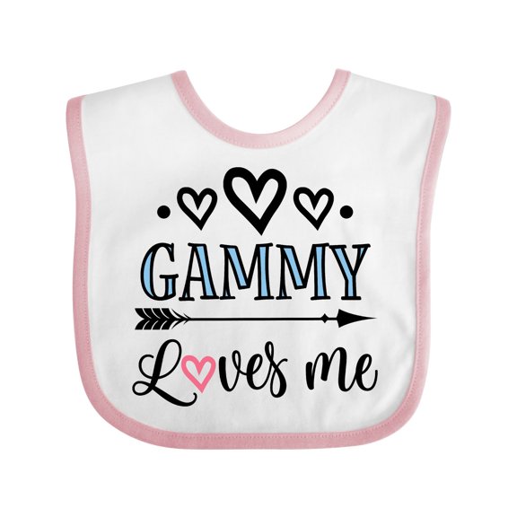 Inktastic Gammy Loves Me Grandchild Girls Baby Bib