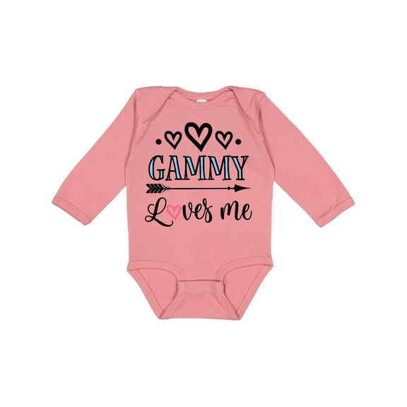 Inktastic Gammy Loves Me Grandchild Girls Long Sleeve Baby Bodysuit