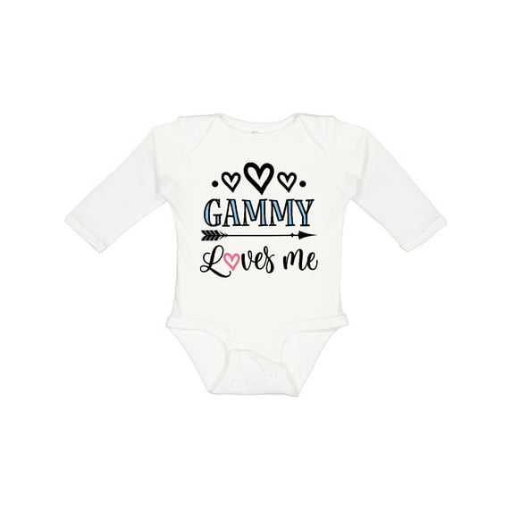 Inktastic Gammy Loves Me Grandchild Girls Long Sleeve Baby Bodysuit