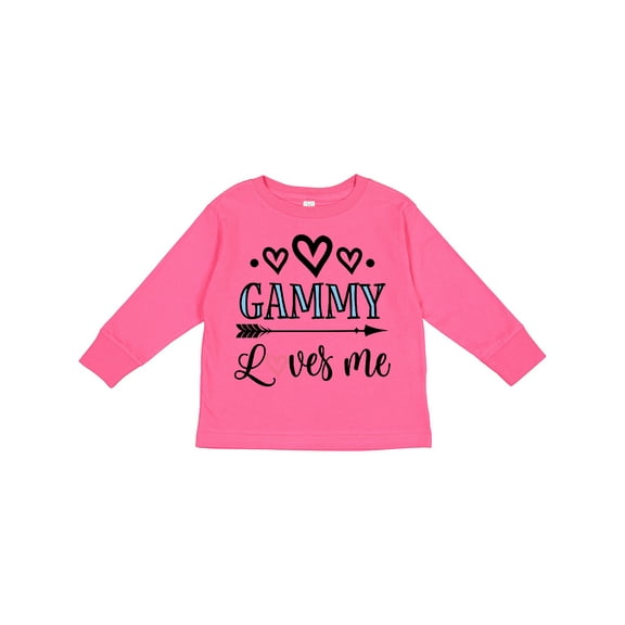 Inktastic Gammy Loves Me Grandchild Girls Long Sleeve Toddler T-Shirt