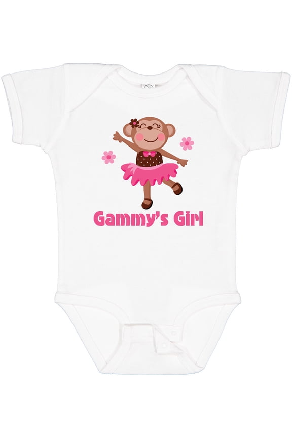 Gammy's Girl Monkey Girls Baby Bodysuit
