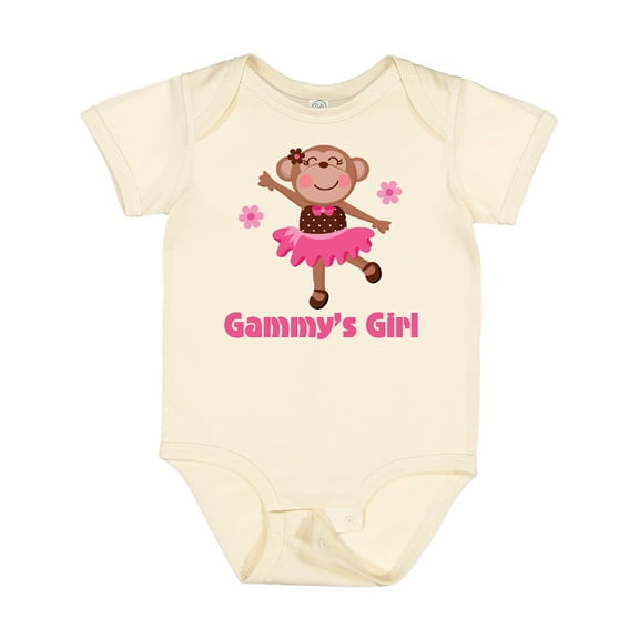 Inktastic Gammy's Girl Monkey Girls Baby Bodysuit