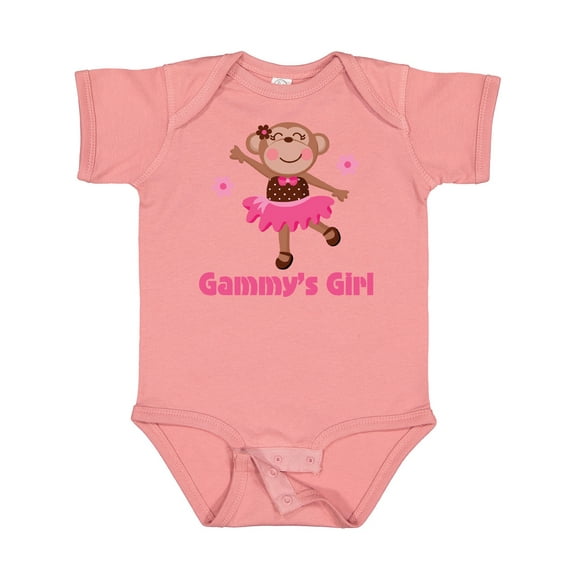 Inktastic Gammy's Girl Monkey Girls Baby Bodysuit