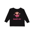 thumbnail image 1 of Inktastic Gammy's Girl Monkey Girls Long Sleeve Toddler T-Shirt, 1 of 5