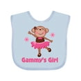 thumbnail image 1 of Inktastic Gammy's Girl monkey Girls Baby Bib, 1 of 4