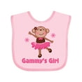 thumbnail image 1 of Inktastic Gammy's Girl monkey Girls Baby Bib, 1 of 4