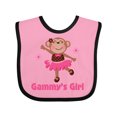 thumbnail image 1 of Inktastic Gammy's Girl monkey Girls Baby Bib, 1 of 4