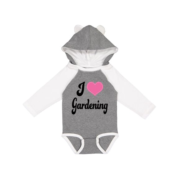 Inktastic Gardener Gift I Love Gardening Girls Long Sleeve Baby Bodysuit