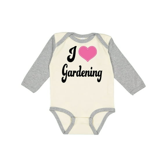 Inktastic Gardener Gift I Love Gardening Girls Long Sleeve Baby Bodysuit