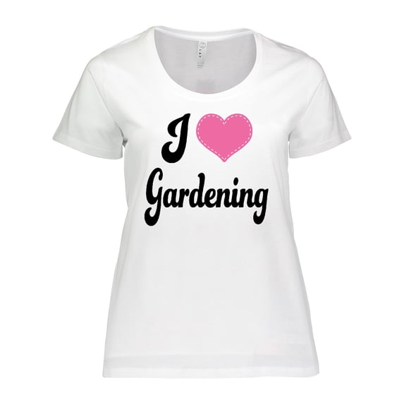 Inktastic Gardener Gift I Love Gardening Women's Plus Size T-Shirt