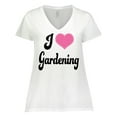 thumbnail image 1 of Inktastic Gardener Gift I Love Gardening Women's Plus Size V-Neck T-Shirt, 1 of 5