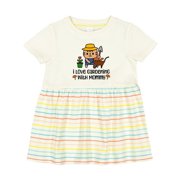 Inktastic Gardener I Love Gardening with Mommy Girls Baby Dress
