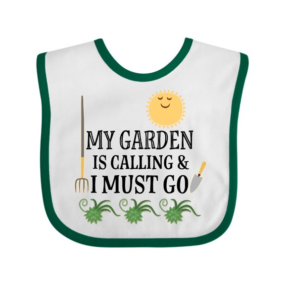 Inktastic Gardening Funny Garden is Calling Boys or Girls Baby Bib