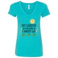 thumbnail image 1 of Inktastic Gardening Funny Garden is Calling Women's V-Neck T-Shirt, 1 of 5