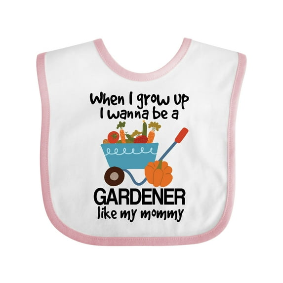 Inktastic Gardening Future Gardener Like Mommy Boys or Girls Baby Bib
