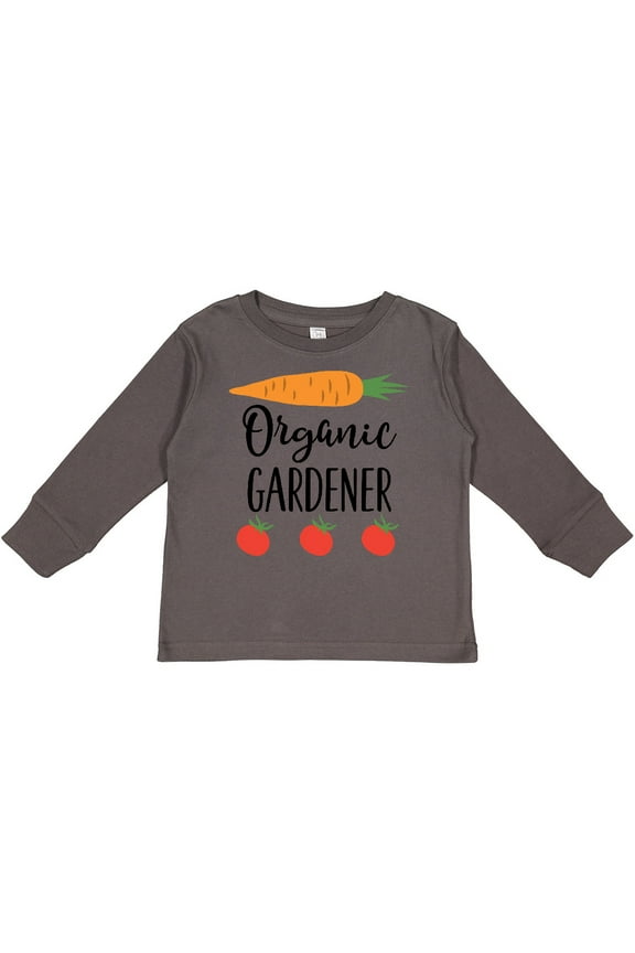 Gardening Organic Gardener Boys or Girls Long Sleeve Toddler T-Shirt