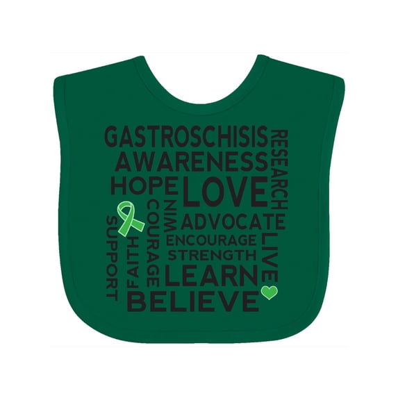 Inktastic Gastroschisis Support Awareness Gift Boys or Girls Baby Bib
