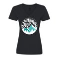 thumbnail image 1 of Inktastic Gatlinburg, Tennessee- Mountains Women's V-Neck T-Shirt, 1 of 5