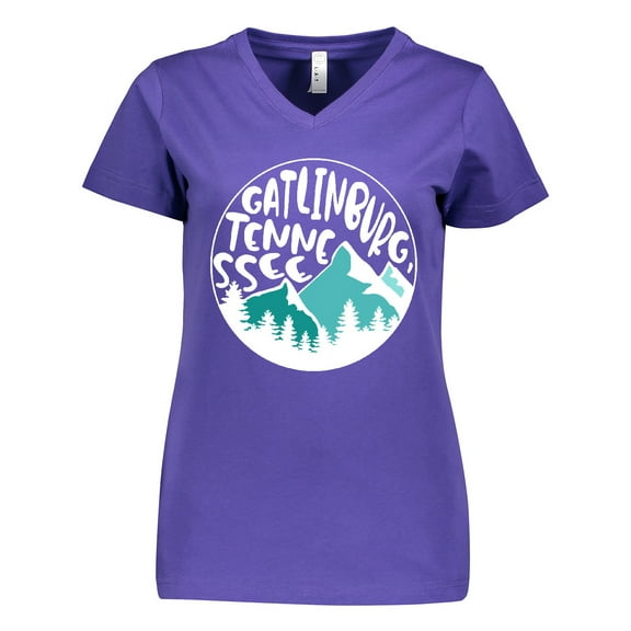 Inktastic Gatlinburg, Tennessee- Mountains Women's V-Neck T-Shirt