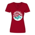 thumbnail image 1 of Inktastic Gatlinburg, Tennessee- Mountains Women's V-Neck T-Shirt, 1 of 5