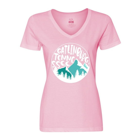 Inktastic Gatlinburg, Tennessee- Mountains Women's V-Neck T-Shirt