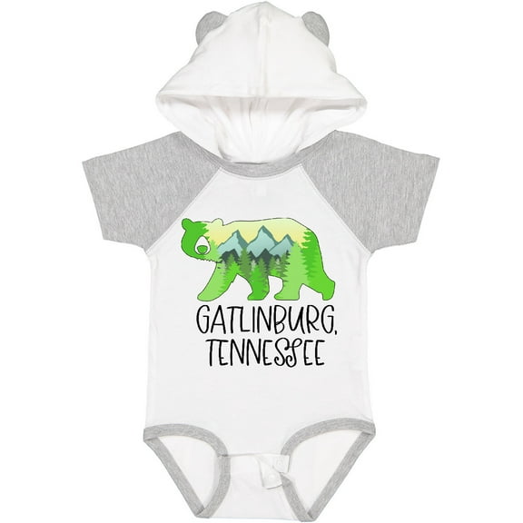 Inktastic Gatlinburg, Tennessee Mountains and Bear Shape Boys or Girls Baby Bodysuit
