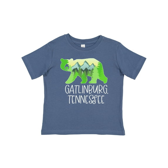 Inktastic Gatlinburg, Tennessee Mountains and Bear Shape Boys or Girls Baby T-Shirt