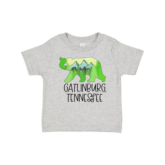 Inktastic Gatlinburg, Tennessee Mountains and Bear Shape Boys or Girls Baby T-Shirt