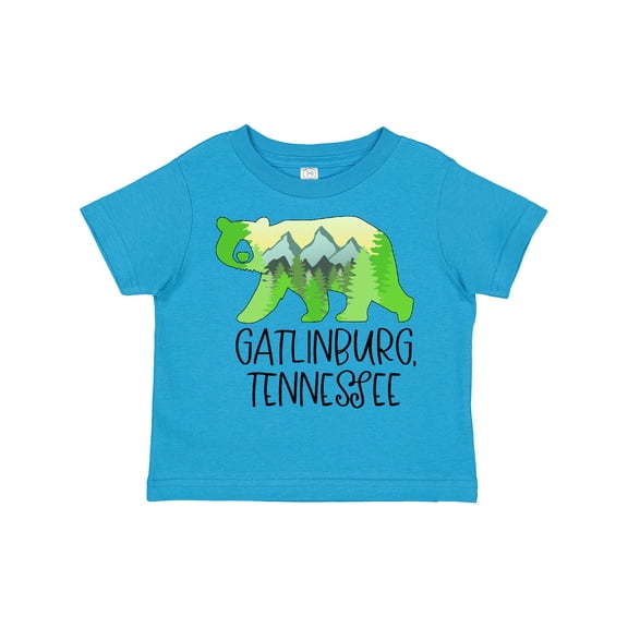 Inktastic Gatlinburg, Tennessee Mountains and Bear Shape Boys or Girls Toddler T-Shirt