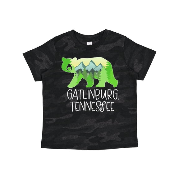 Inktastic Gatlinburg, Tennessee- Mountains and Bear Shape Boys or Girls Toddler T-Shirt