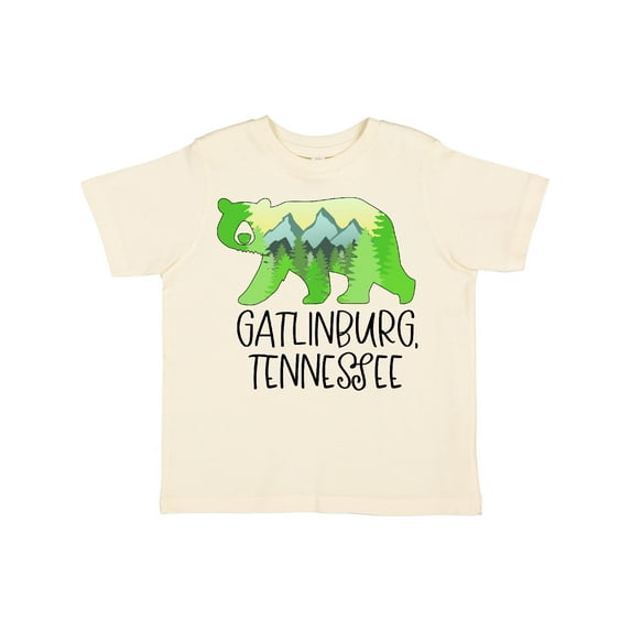 Inktastic Gatlinburg, Tennessee Mountains and Bear Shape Boys or Girls Toddler T-Shirt
