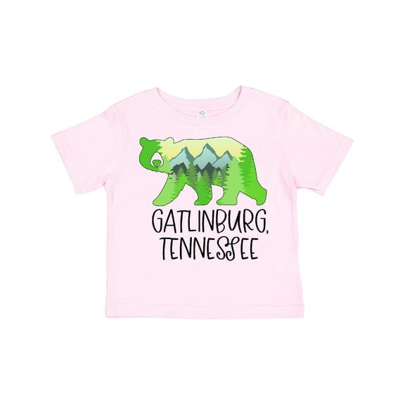 Inktastic Gatlinburg, Tennessee Mountains and Bear Shape Boys or Girls Toddler T-Shirt