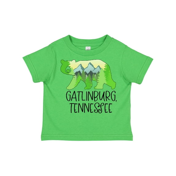 Inktastic Gatlinburg, Tennessee Mountains and Bear Shape Boys or Girls Toddler T-Shirt