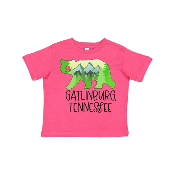 Inktastic Gatlinburg, Tennessee Mountains and Bear Shape Boys or Girls Toddler T-Shirt
