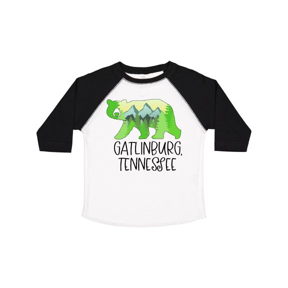 Inktastic Gatlinburg, Tennessee Mountains and Bear Shape Boys or Girls Toddler T-Shirt