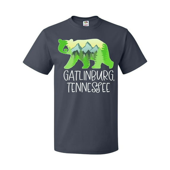 Inktastic Gatlinburg, Tennessee- Mountains and Bear Shape T-Shirt