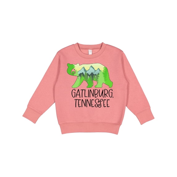 Inktastic Gatlinburg, Tennessee Mountains and Bear Shape Toddler Sweatshirt
