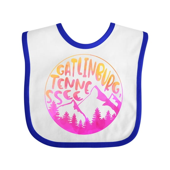 Inktastic Gatlinburg, Tennessee- Mountains in Sunrise Colors Boys or Girls Baby Bib