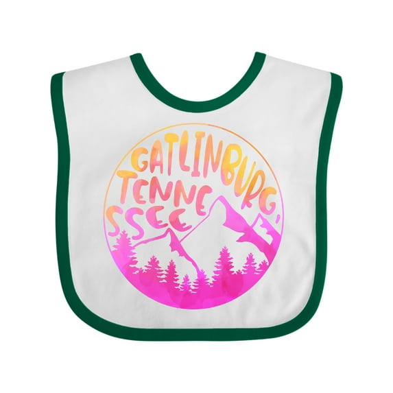 Inktastic Gatlinburg, Tennessee- Mountains in Sunrise Colors Boys or Girls Baby Bib