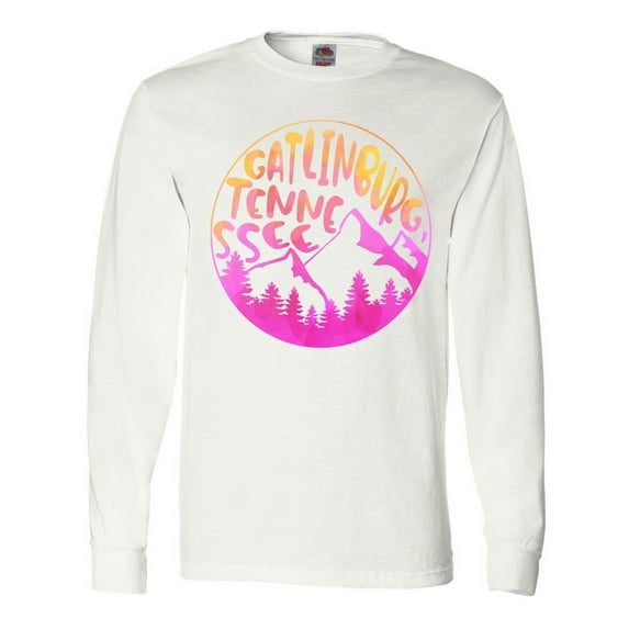 Inktastic Gatlinburg, Tennessee- Mountains in Sunrise Colors Long Sleeve T-Shirt