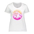 thumbnail image 1 of Inktastic Gatlinburg, Tennessee- Mountains in Sunrise Colors Women's Plus Size T-Shirt, 1 of 5